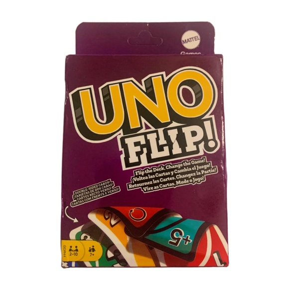 Mattel UNO Flip! Double-Sided Card Family Game for 2-10 Players Age 7+ NEW - Picture 2 of 7